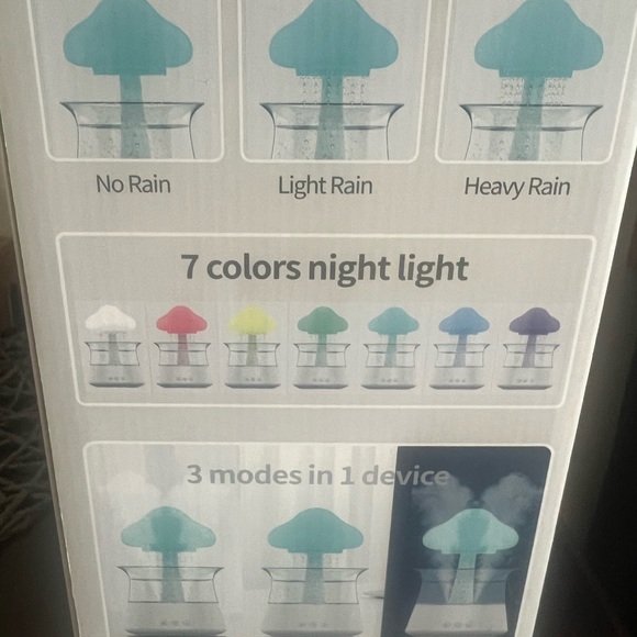 Aroma Diffuser Rain Cloud Humidifier - Picture 2 of 3